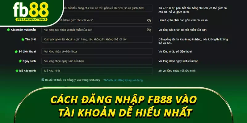 Cách đăng nhập Fb88 vào tài khoản dễ hiểu nhất